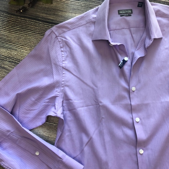 NWT Kenneth Cole Reaction Slim Fit Dress Shirt - Picture 3 of 8